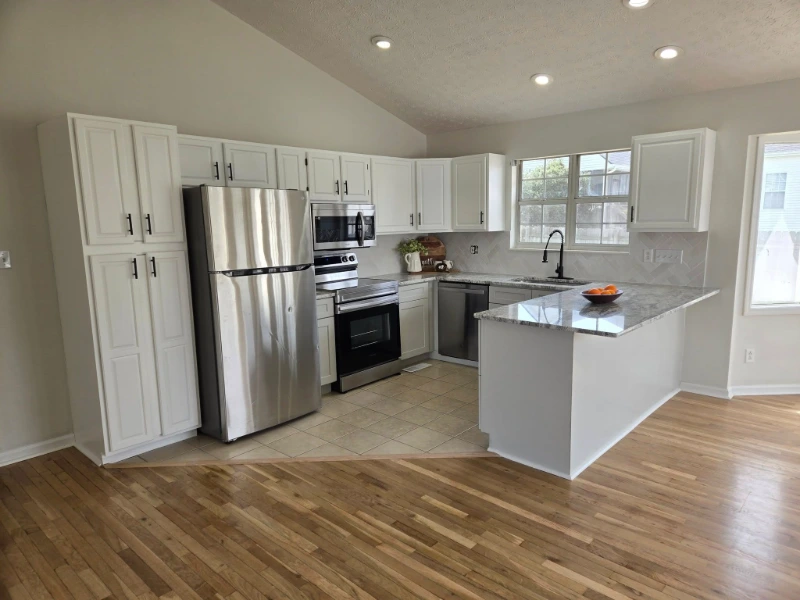 Kitchen cabinets after restoration in Grand Rapids