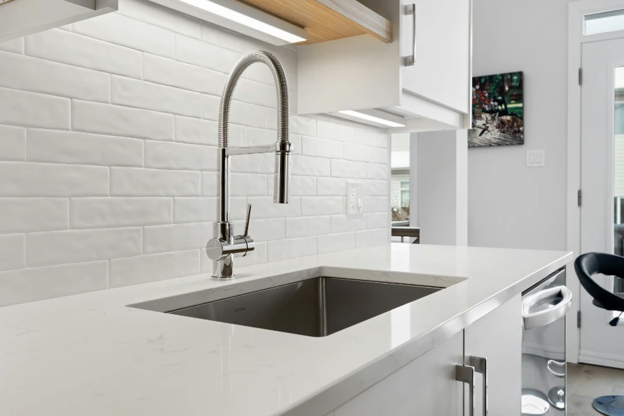 Granite countertop sink area repair in Grand Rapids kitchen