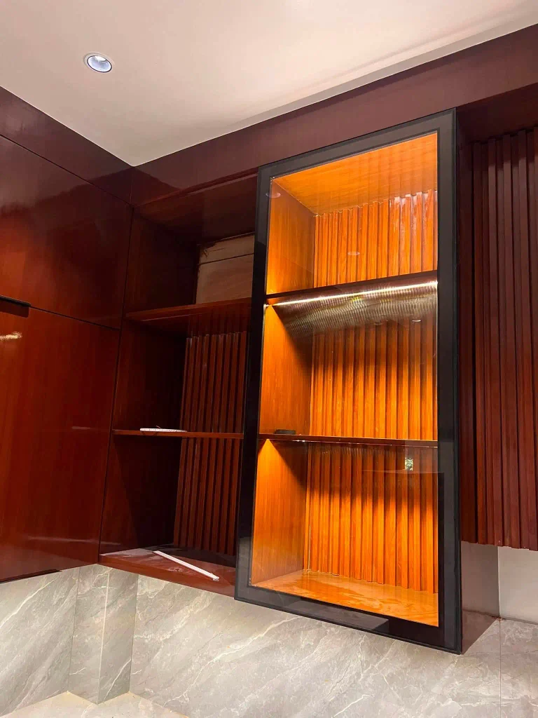 Custom Cabinetry — Glass Cabinet Door Install Forest Hills Grand Rapids MI — photo 2