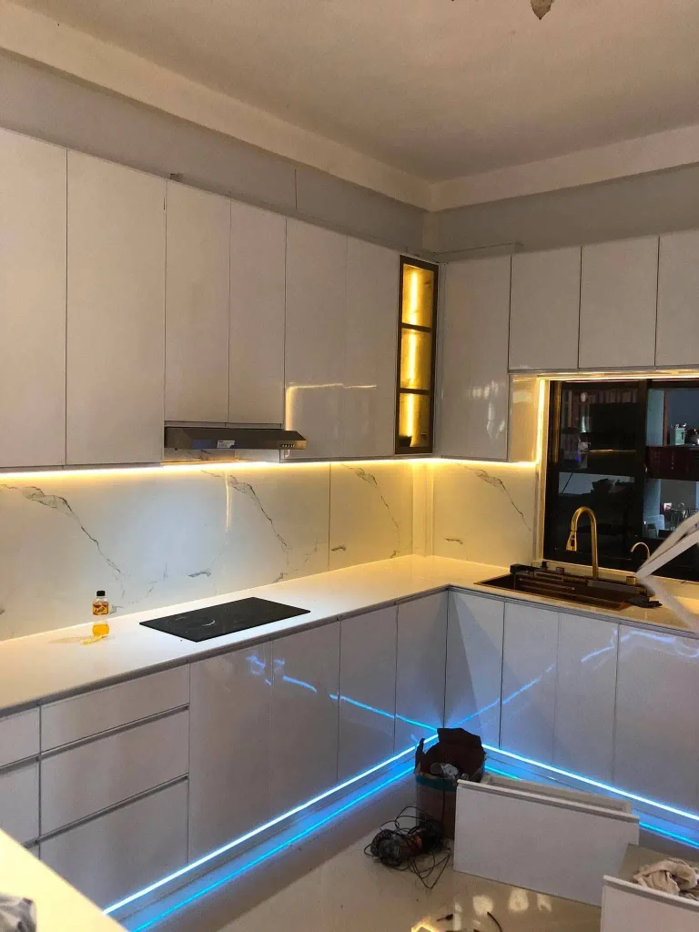 Custom Cabinetry — Glass Cabinet Door Install Forest Hills Grand Rapids MI — photo 1